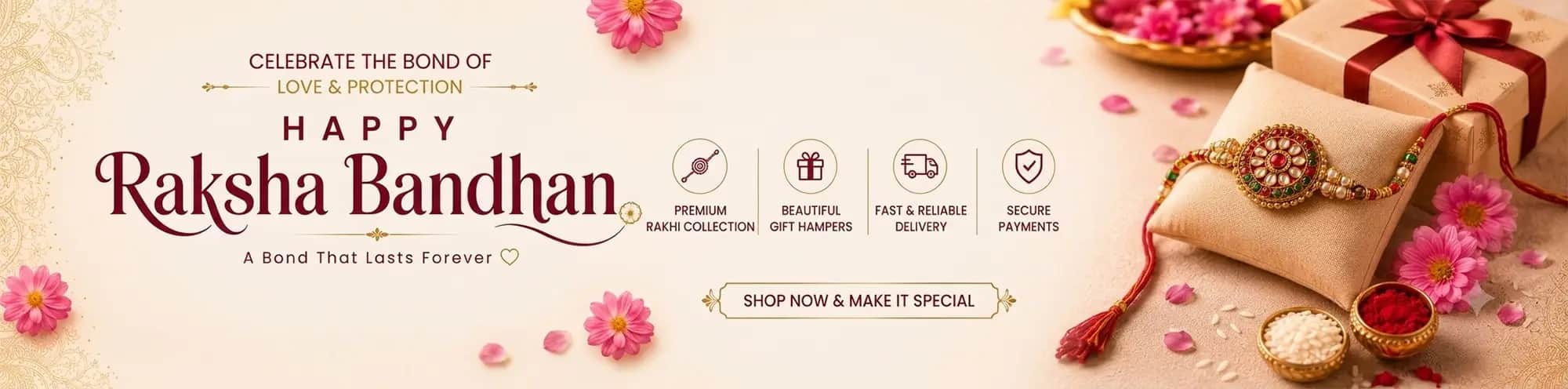 Rakhi gifts for sister online - premium Rakhi gift hampers, and festive gifts from ShopIndianProducts with overseas delivery