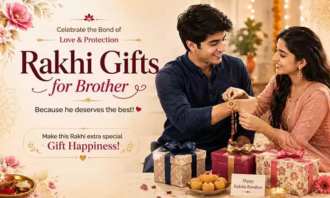 Rakhi gifts for brother - shop festive hampers and sweets for Raksha Bandhan 2026