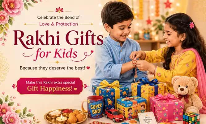 Rakhi gifts for kids - fun rakhis and sweet hampers for little brothers