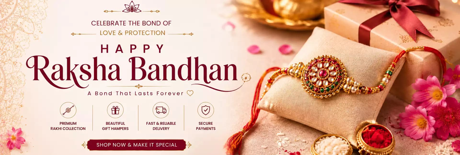 Rakhi gifts for sister online - premium Rakhi gift hampers, and festive gifts from ShopIndianProducts with overseas delivery