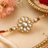 Kundan rakhi - gemstone-embellished festive rakhis for Raksha Bandhan