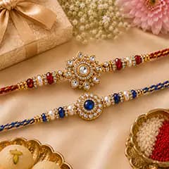 Set of 2 rakhi - twin rakhi pack for two brothers on Raksha Bandhan