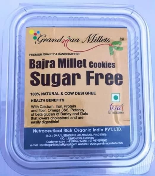 Grandmaa Millets Sugar Free Bajra Cookies