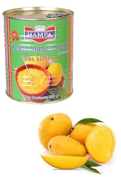 Hampa Kesar Pure Mango Pulp Aamras Tin — 2