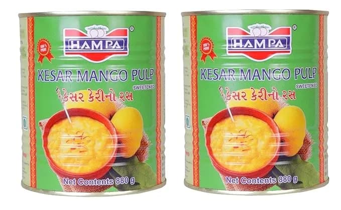 Hampa Kesar Pure Mango Pulp Aamras Tin