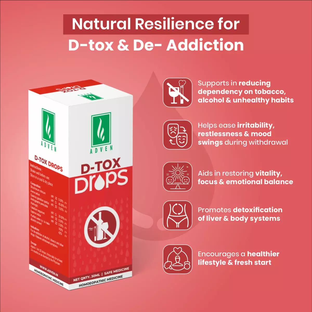 Adven D-Tox Drops-Benefits