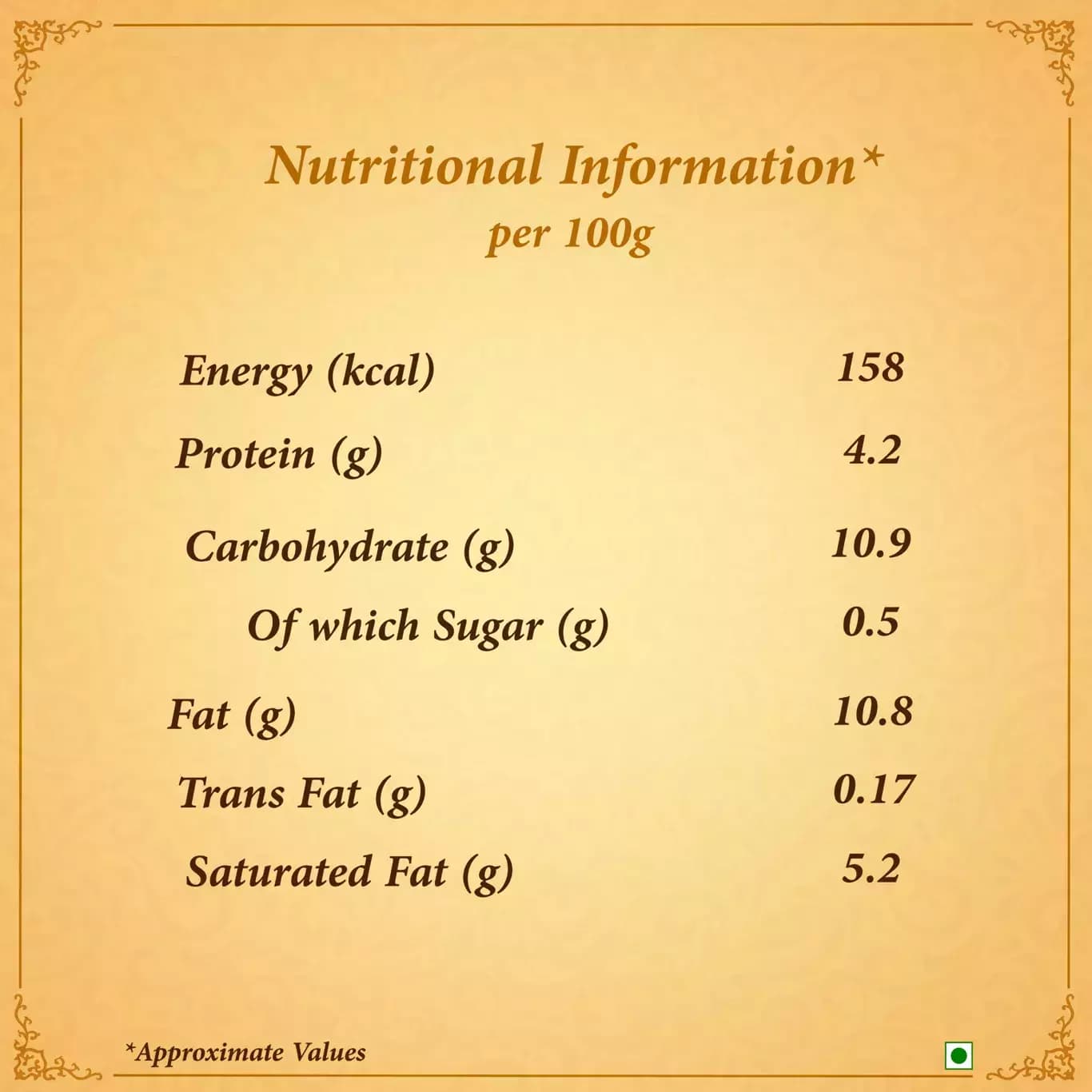 Dal Makhani-Nutritional Info