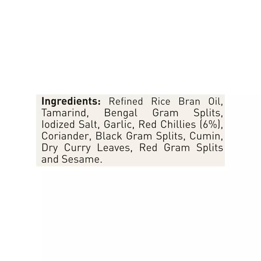 Nalla Karam-Ingredients