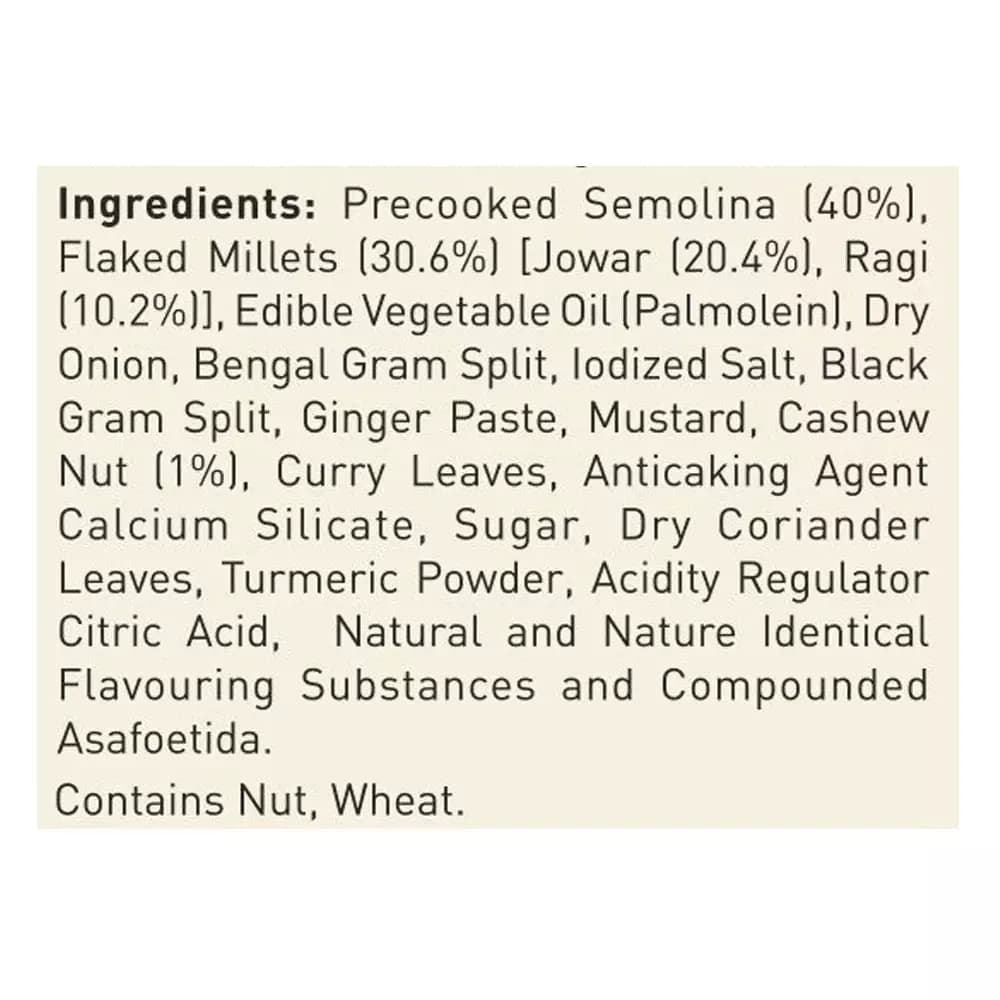 Quick Millet Upma-Ingredients
