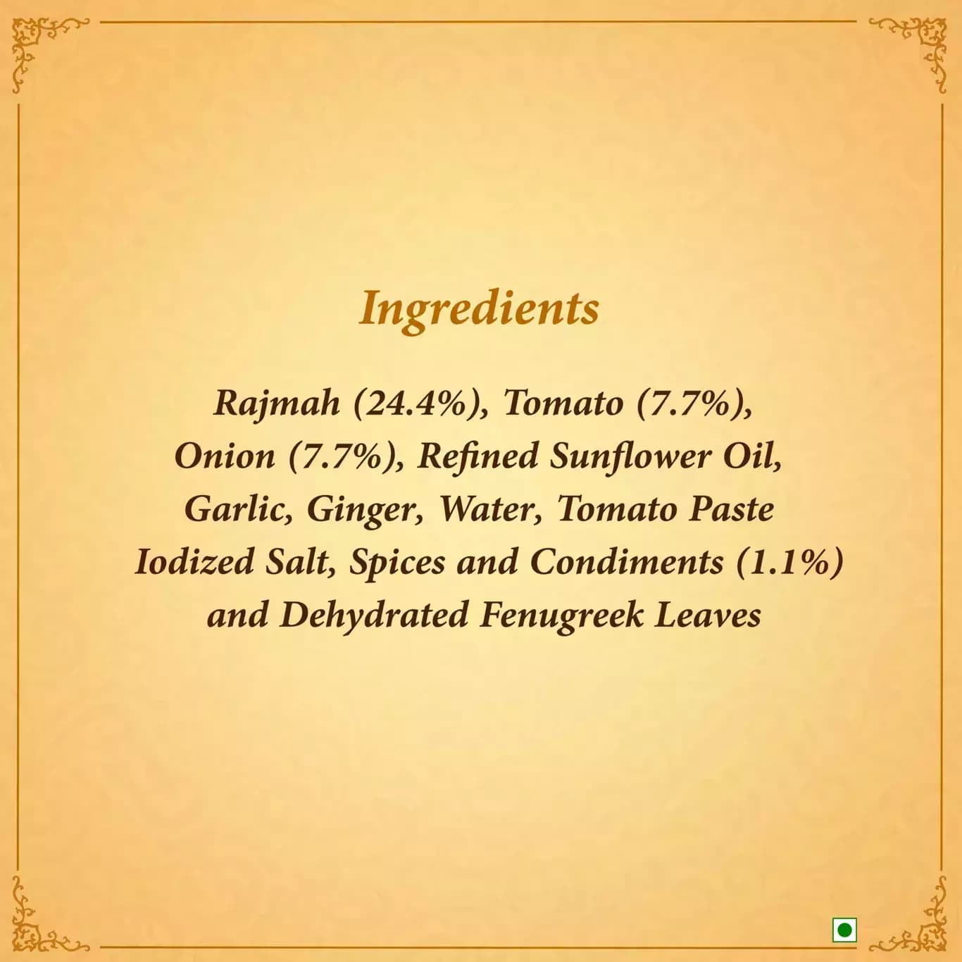 Rajma Masala-Ingredients