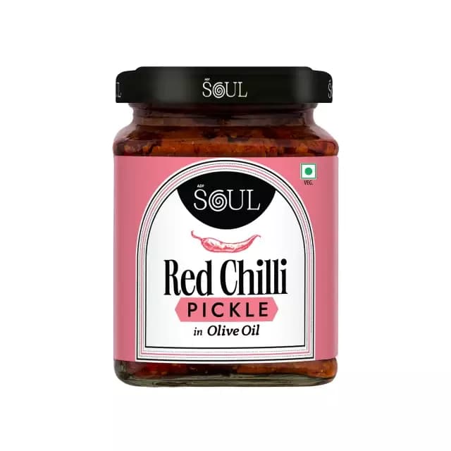 Soul Red Chilli Pickle in Olive Oil