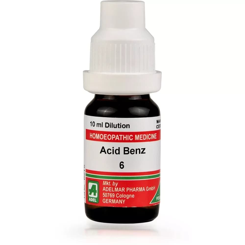 Adel Homeopathy Acid Benzoic Dilution 200 CH Bottle