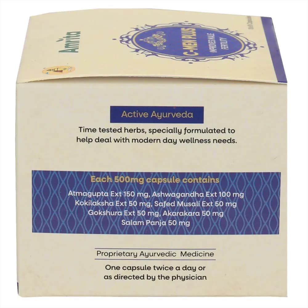 Amrita C- Men Plus 100 Capsules Dosage