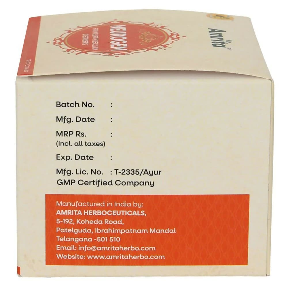 Amrita Neurogem 100 Capsules Dosage