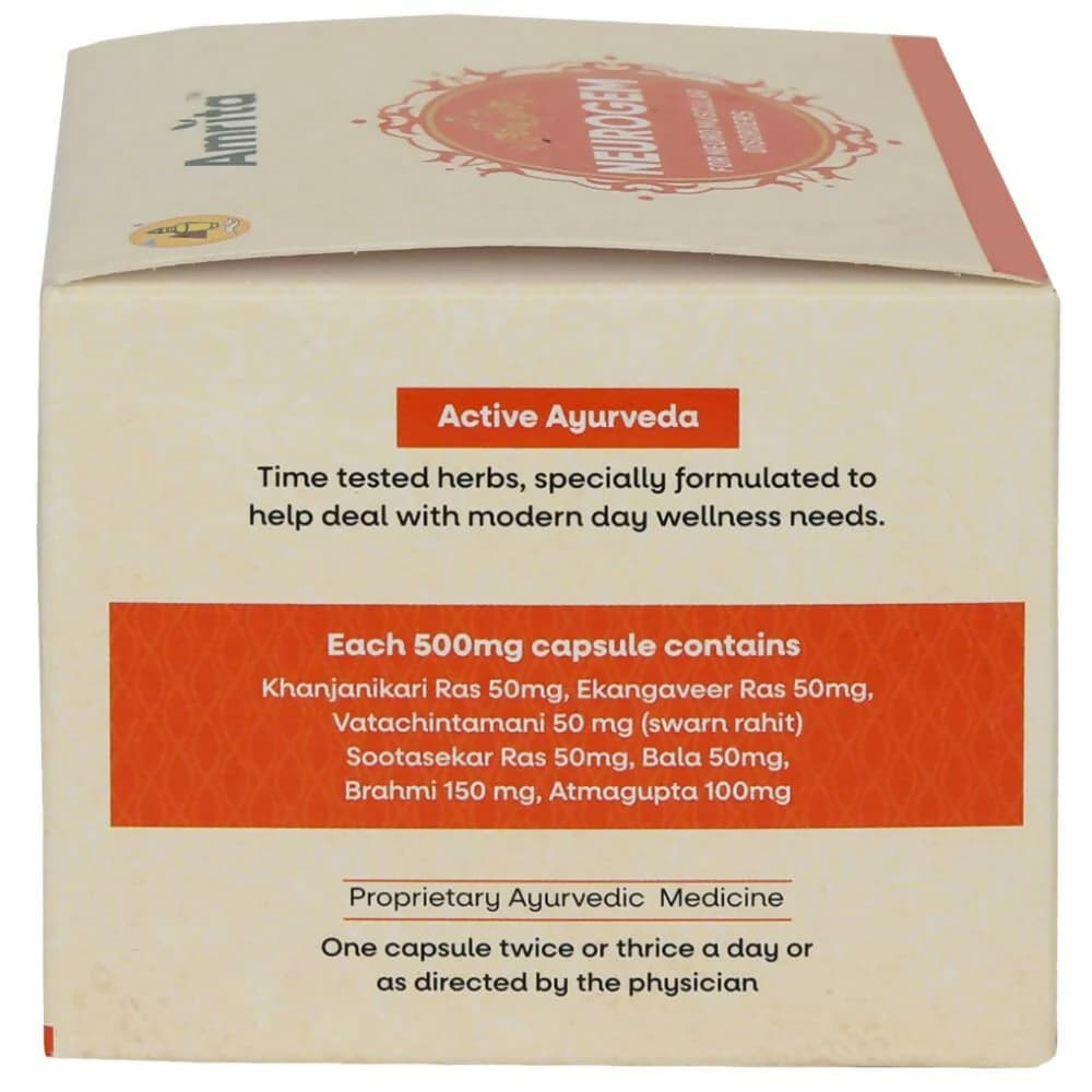 Amrita Neurogem 100 Capsules Batch & Manufacturing Details