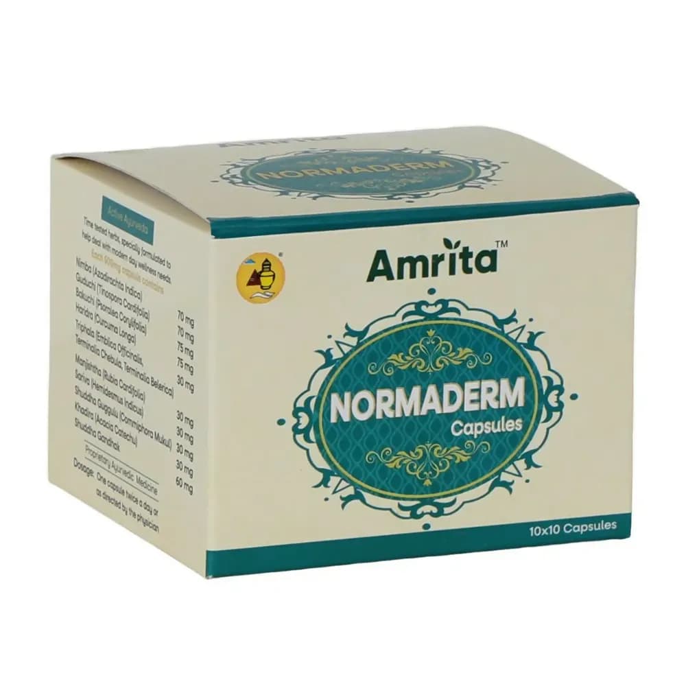 Amrita Normaderm 100 Capsules Main Image