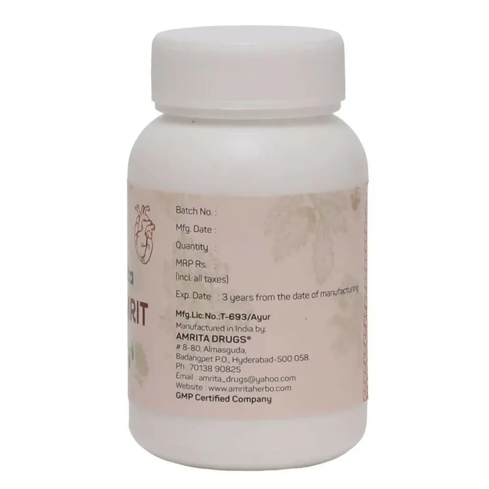 Amrita Rasamrit 100 Tablets Batch & Manufacturing Details