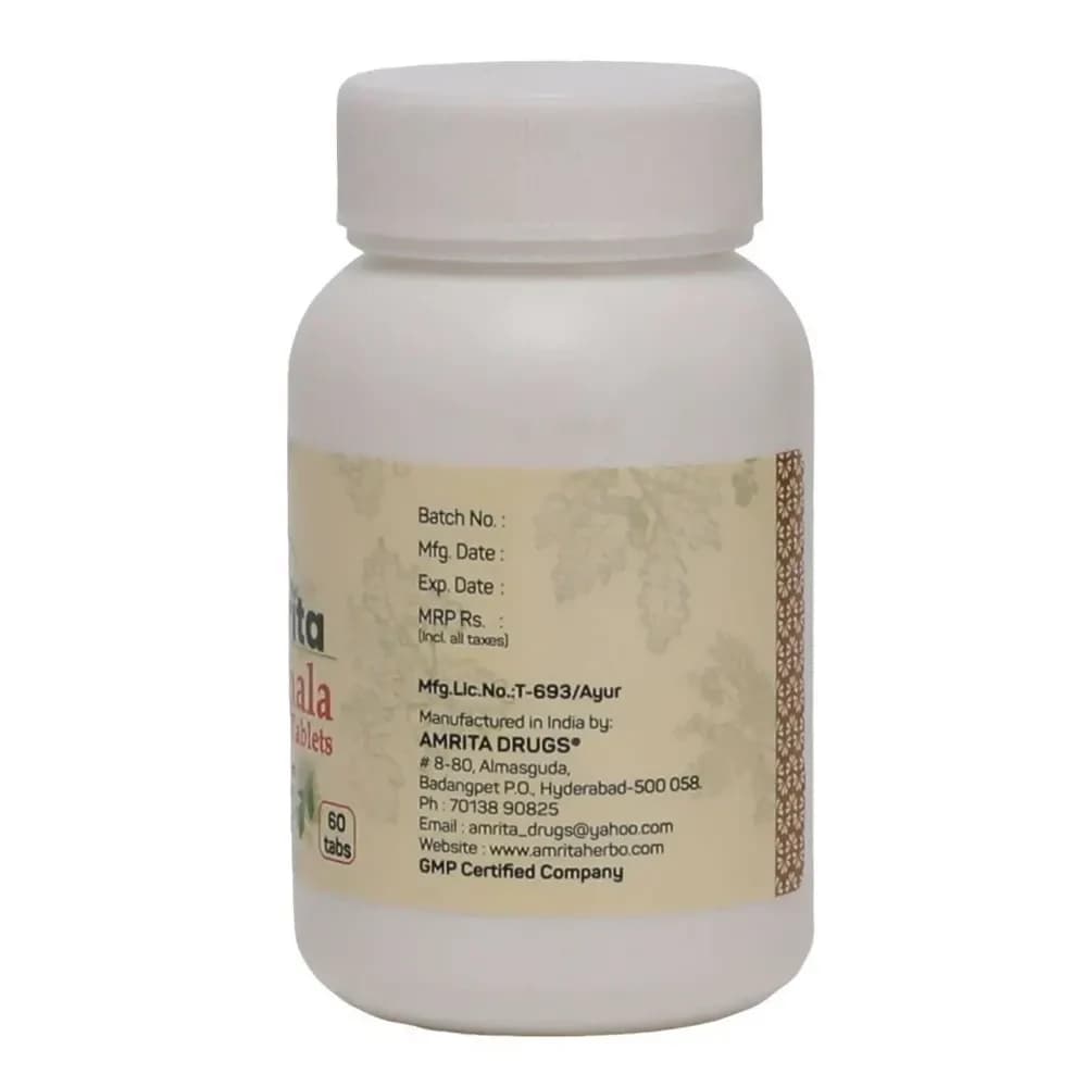 Amrita Triphala 60 Tablets Batch & Manufacturing details