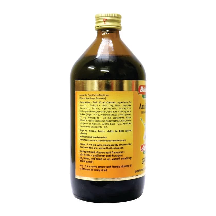  Baidyanath Amrutarishta 450 ml composition and dosage