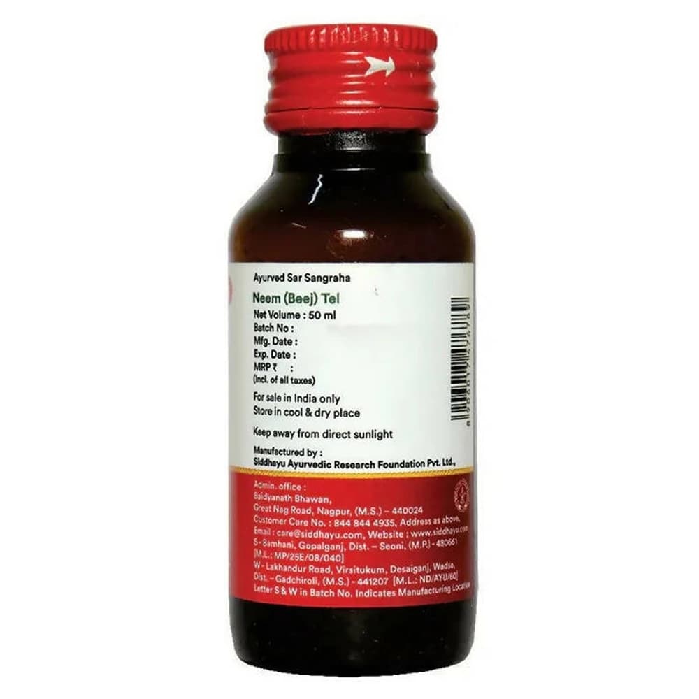  Baidyanath Neem Tel 50 ml manufacturing details
