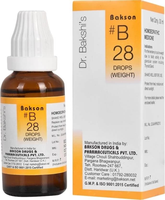 Bakson's B28 Weight Drop 30 ml Main Image