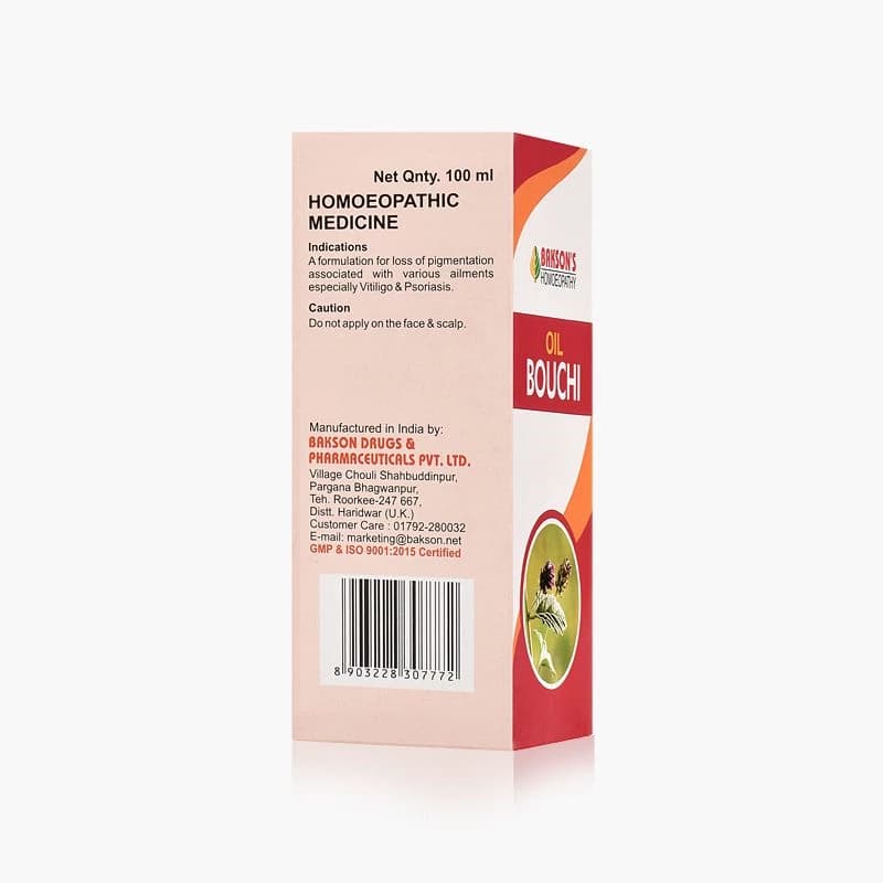 Bakson's Homeopathy Bouchi Oil 60 ml Manufacturing Details