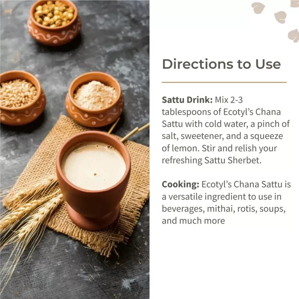 Ecotyl Chana Sattu 400 g directions to use