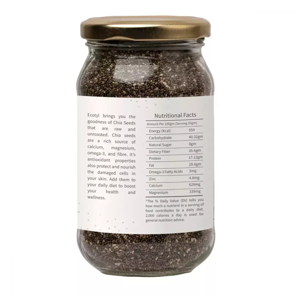 Ecotyl Chia Seeds 250 g Nutrition Facts