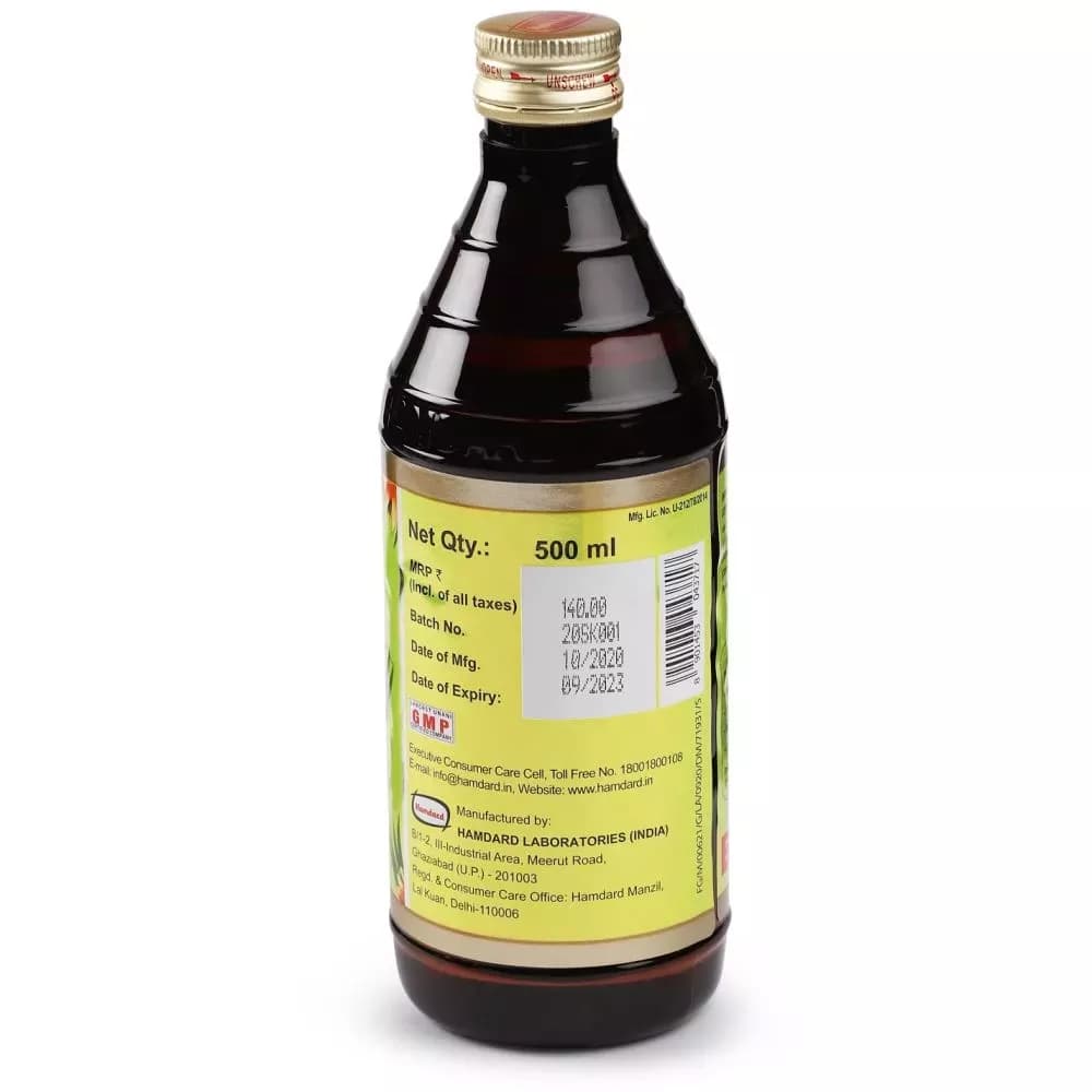 Hamdard Sharbat Keora 500 ml Manufacturing Details