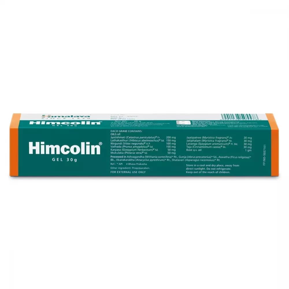 Himalaya Himcolin Gel 30 g Composition Info