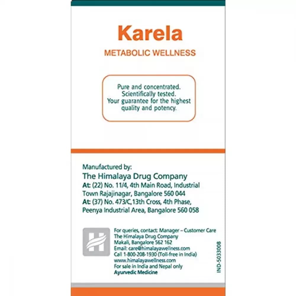 Himalaya Karela Tablet manufacturing details