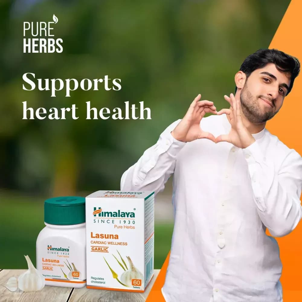 Himalaya Lasuna Tablet supports heart health
