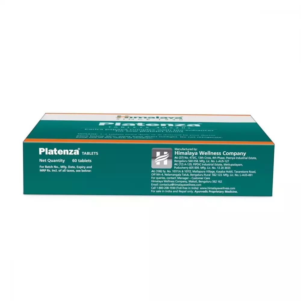 Himalaya Platenza Tablet manufacturing details