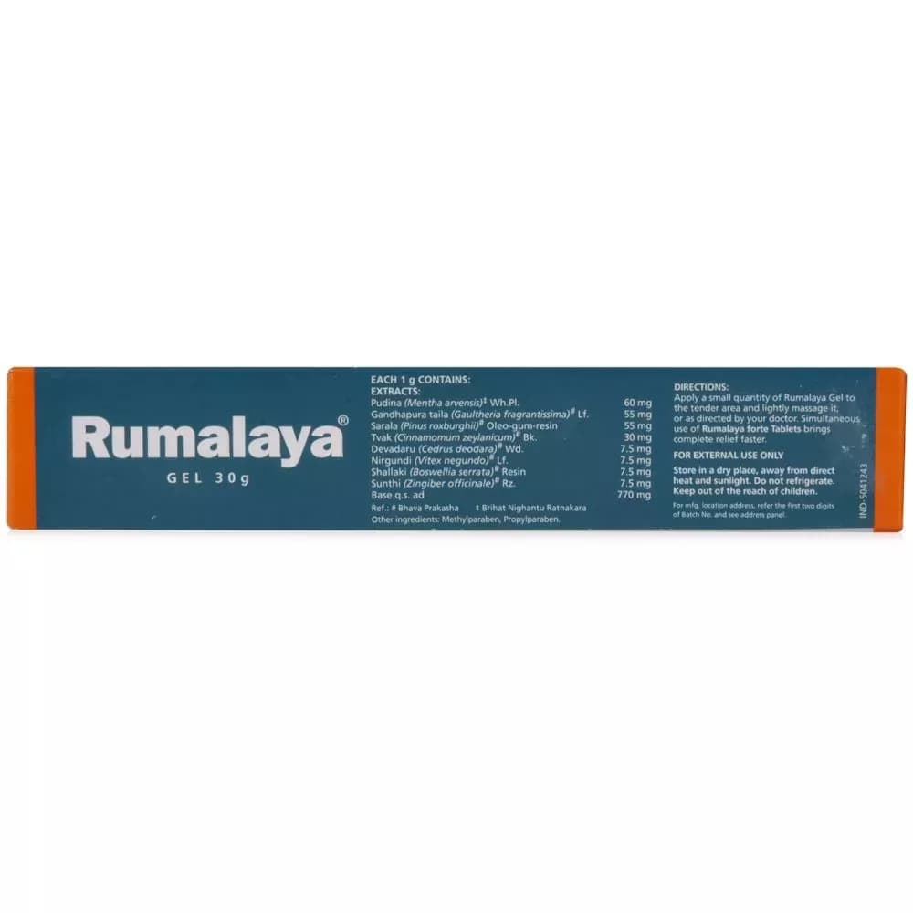 Himalaya Rumalaya Gel 30 g compositions