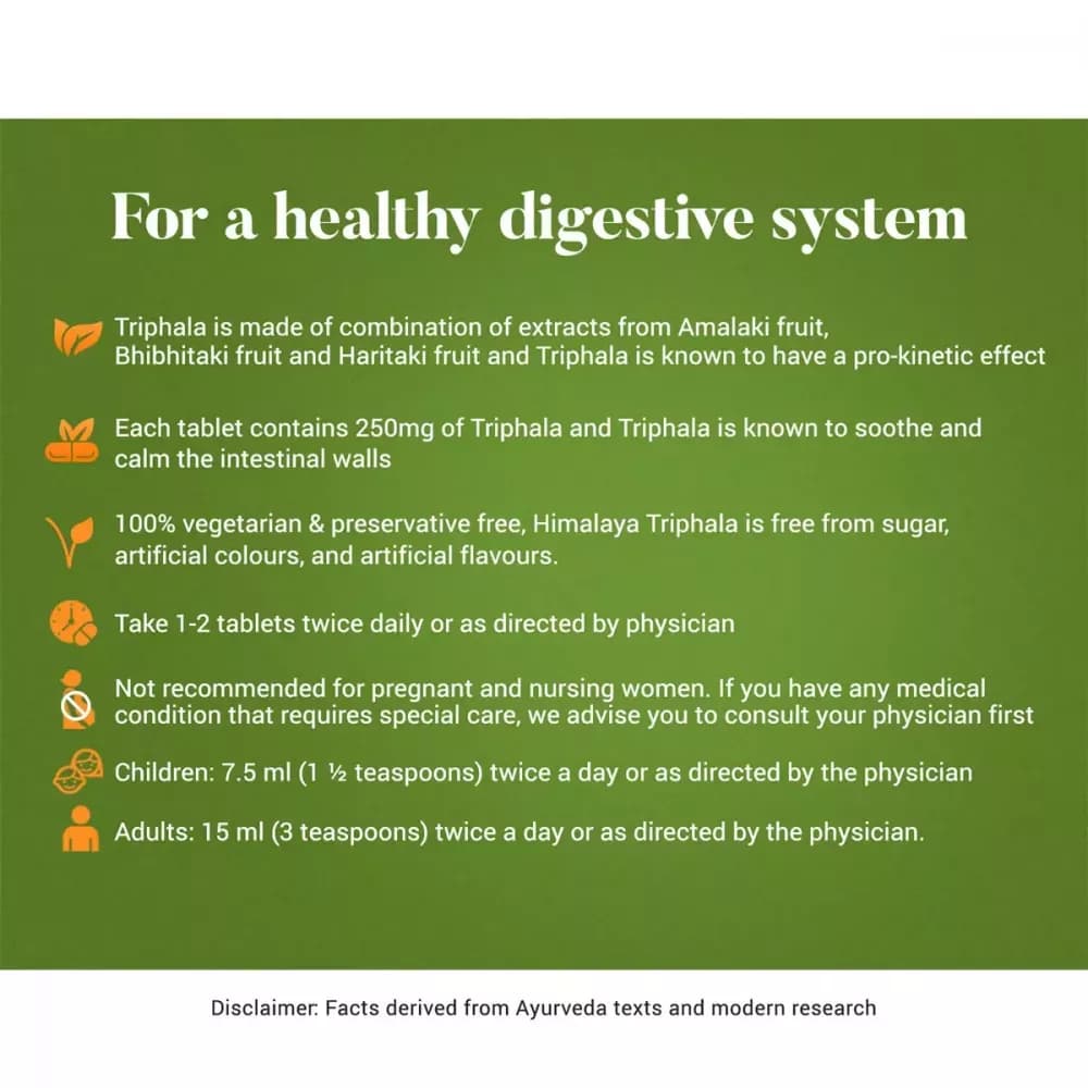 Himalaya Triphala 60 Tablet dosage