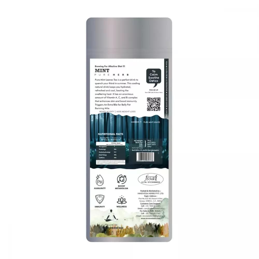 Innoveda Mint Pure Herb 28 g Nutrition Facts