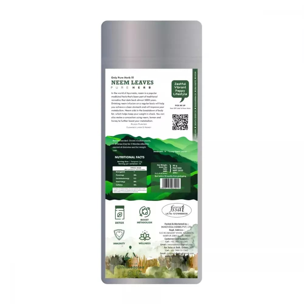 Innoveda Neem Leaves 50 g Nutrition Facts