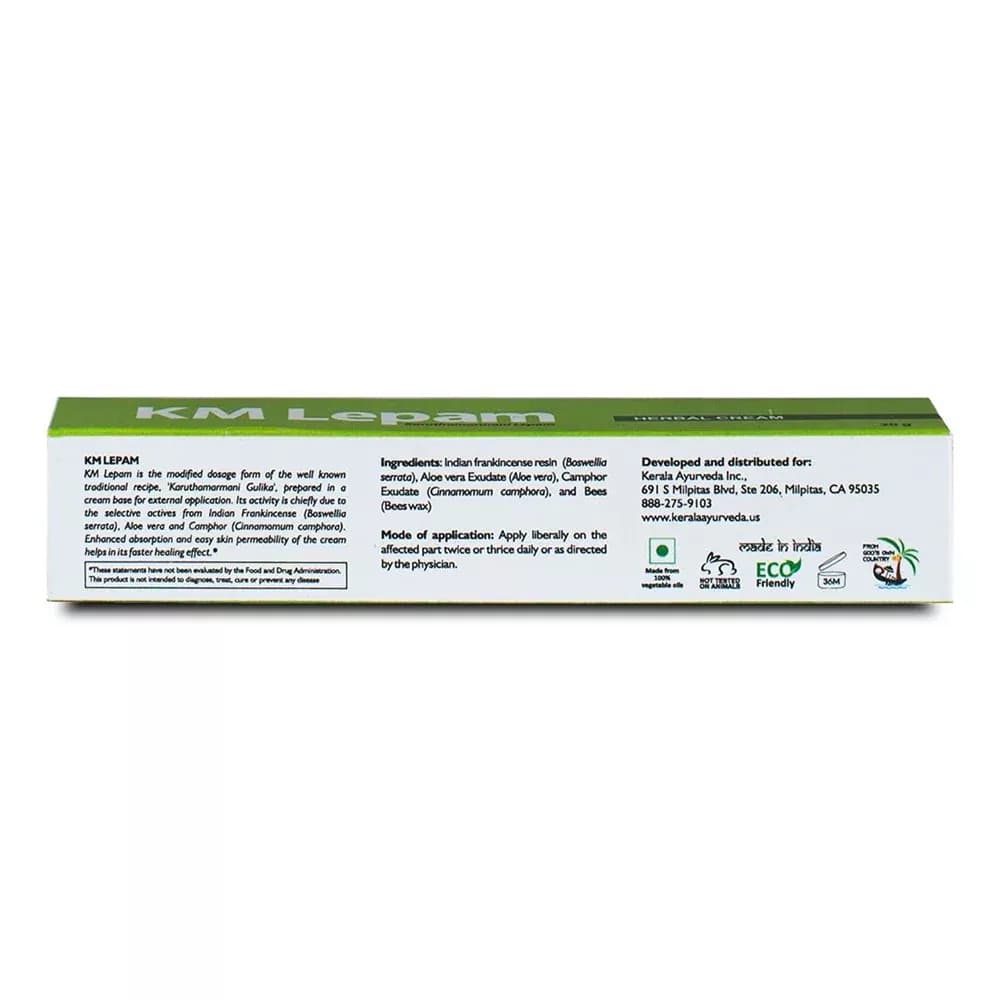 Kerala Ayurveda KM Lepam 20 g Ingredients