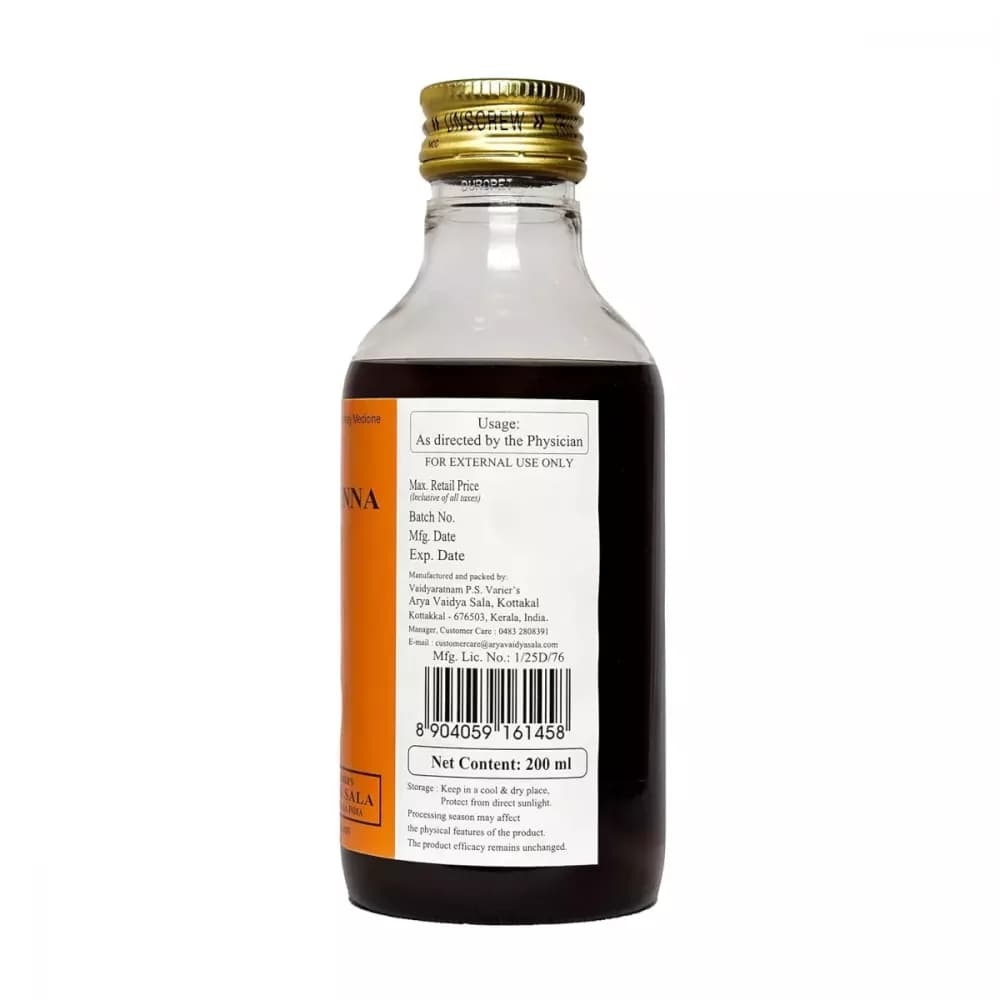 Kottakkal Murivenna 200 ml Manufacturing Details