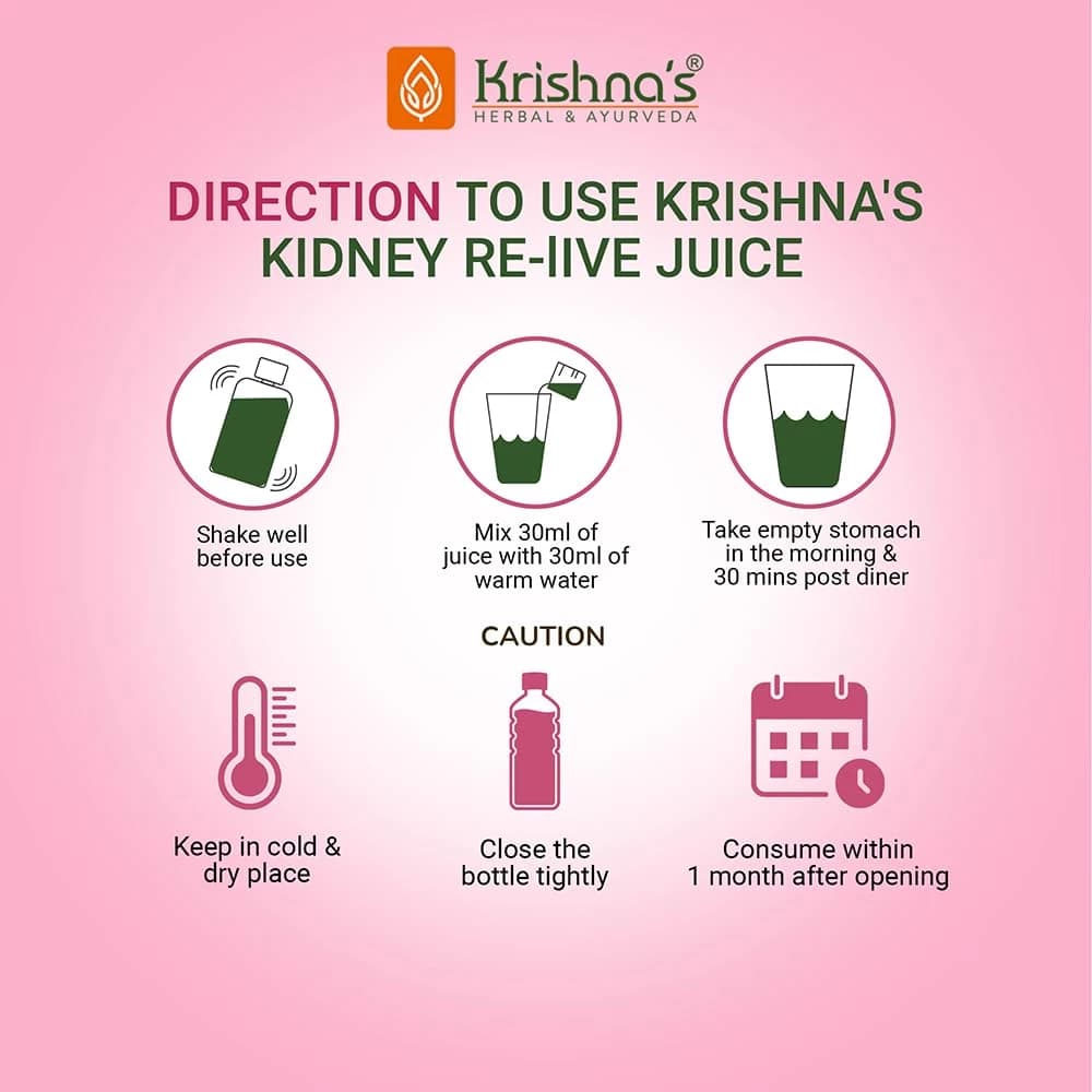 Krishna's Kidney Relive Juice directions for use