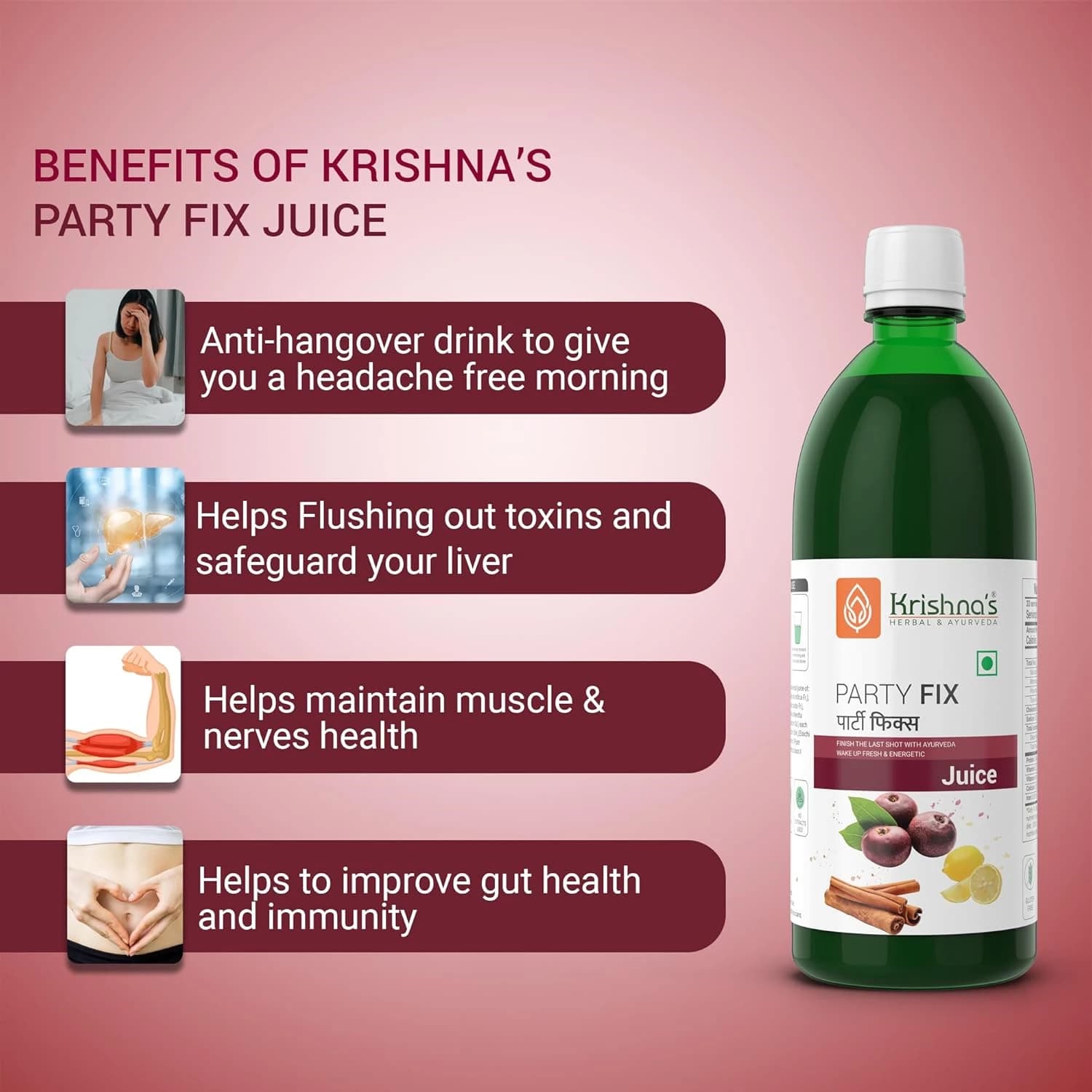 Krishna's Party Fix Juice 500 ml benefits