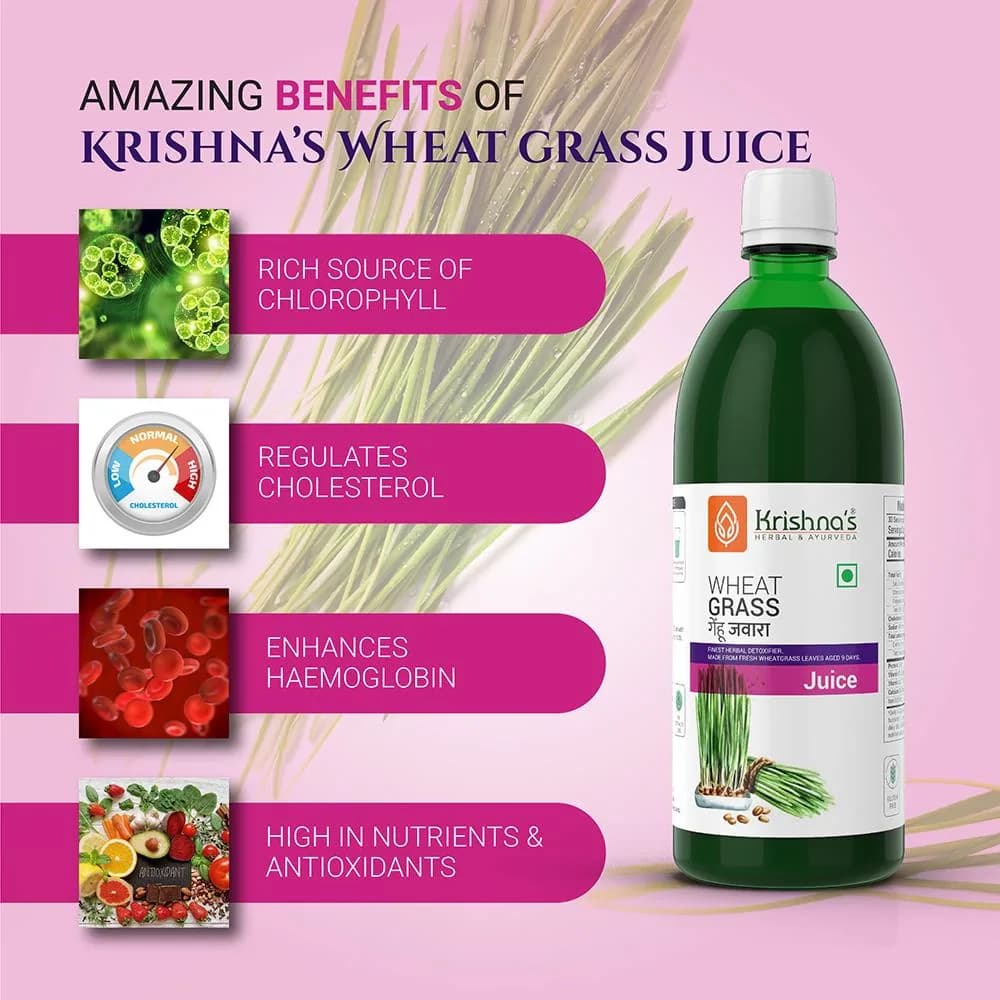 Krishna's Wheatgrass Juice benefits