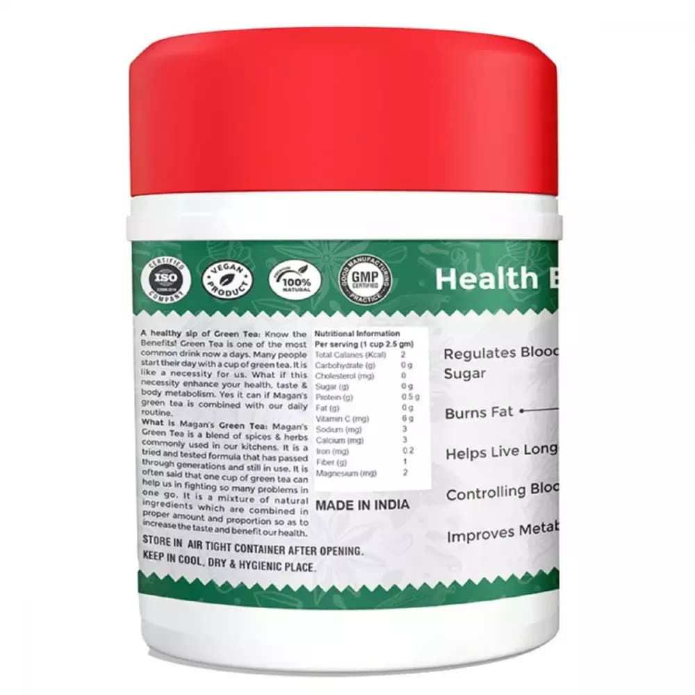 Magan Green Tea Supplement Facts