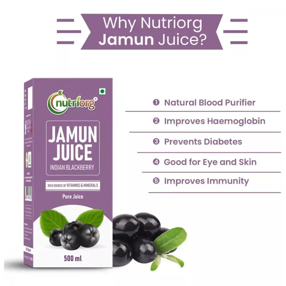 Nutriorg Jamun Juice 500 ml Benefits
