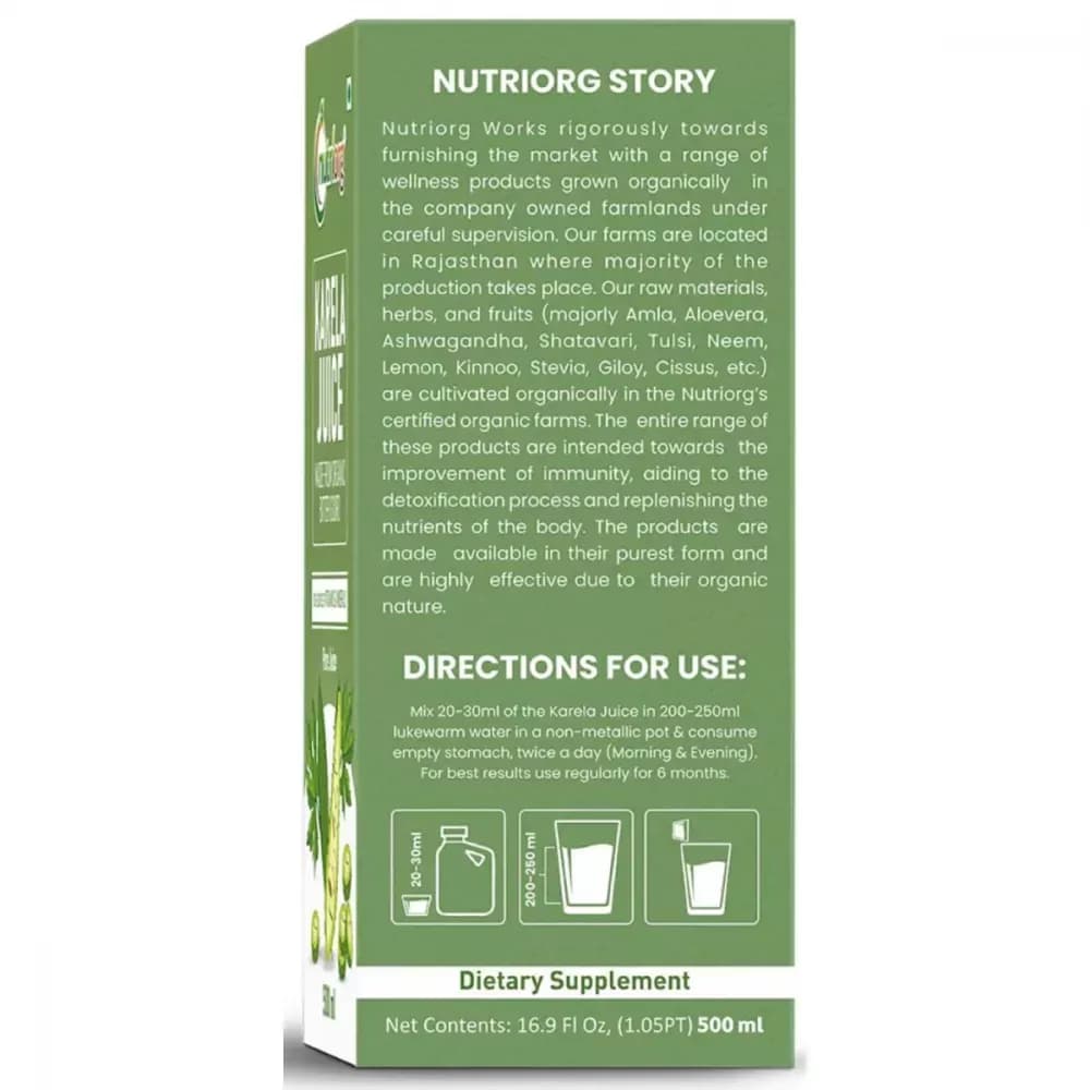 Nutriorg Karela Juice 500 ml Product Details