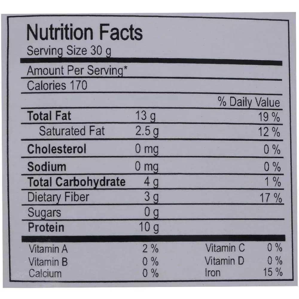 Nutriwish Raw Pumpkin Seeds Nutrition Facts