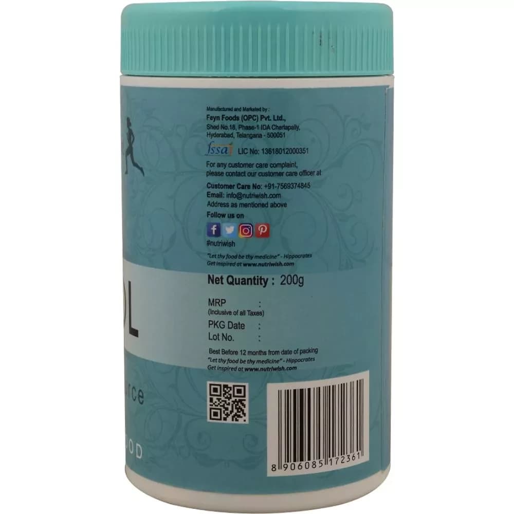 Nutriwish Xylitol 200 g manufacturing details
