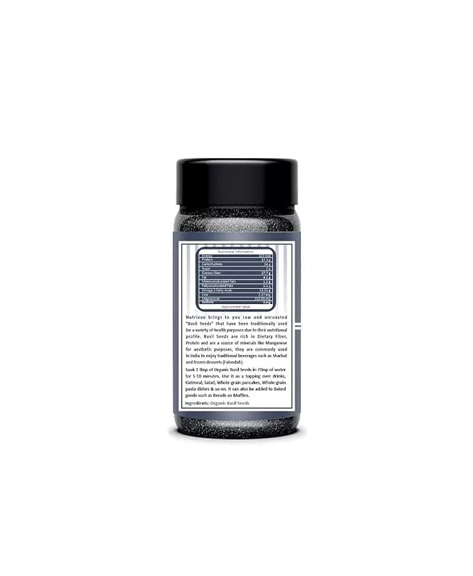 Nutrocopia Basil Seeds 125 g Nutrition Facts
