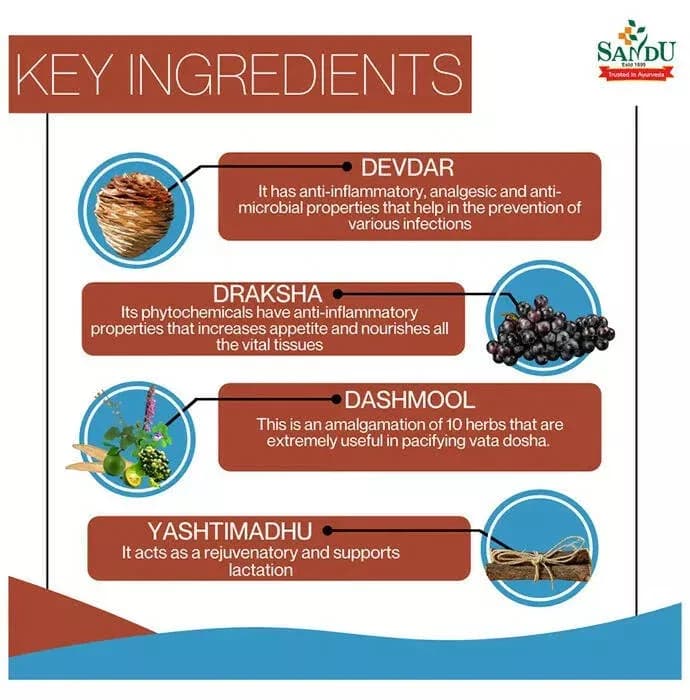 Sandu Balant Kadha No.2 200 ml Key Ingredients
