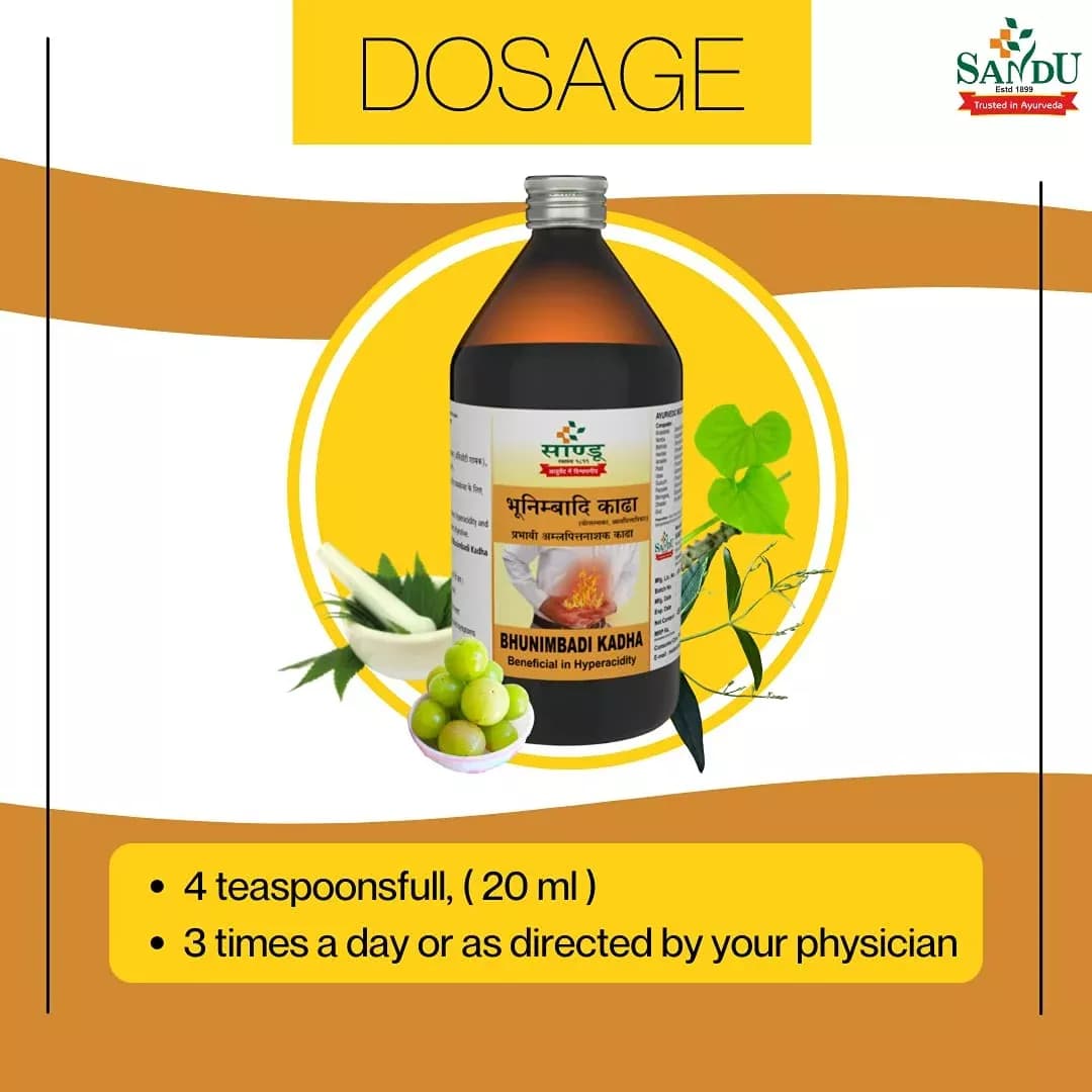 Sandu Bhunimbadi Kadha Dosage
